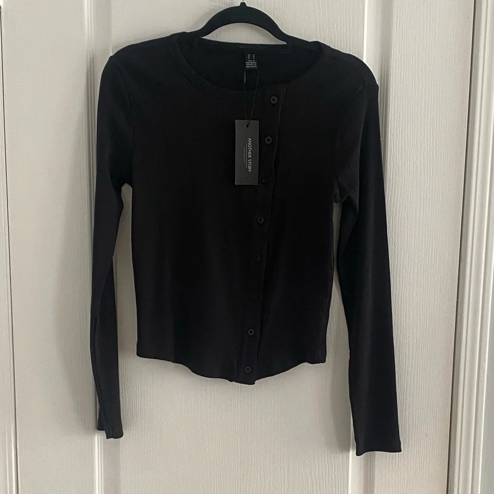 Another Story Ribbed Cardigan - Picture 2 of 9